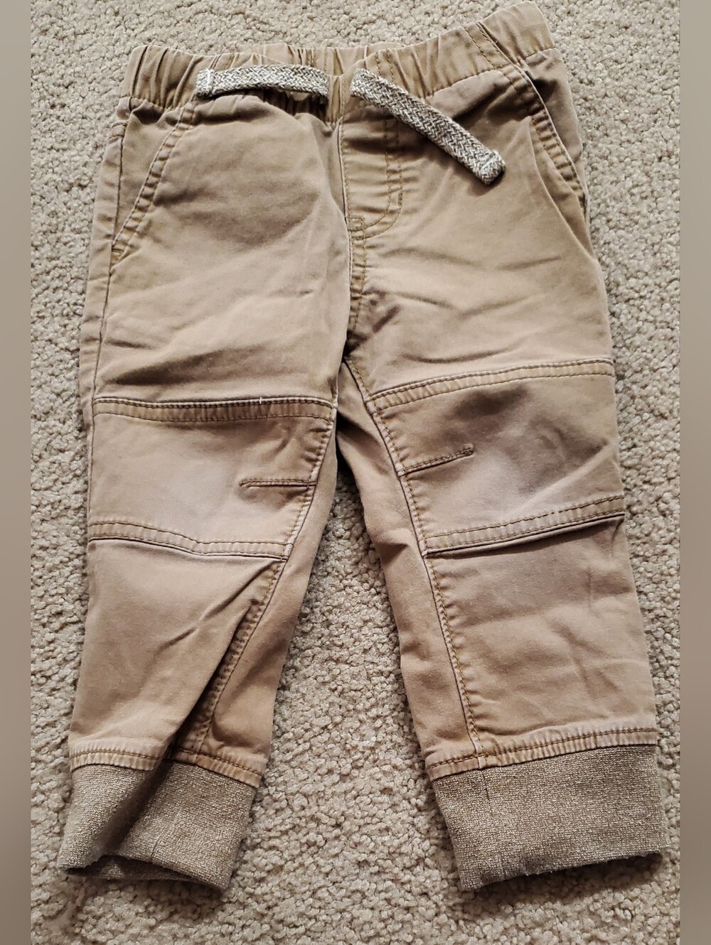 Cat & Jack Tan Jogger Pants with Drawstring